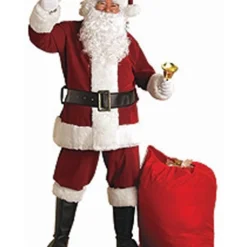 Adult XXL Crimson Regal Plush Santa Suit