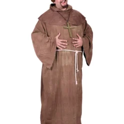 Medieval Monk With Wig Plus Costume