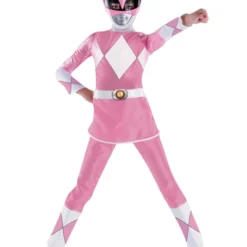 Girls Pink Deluxe Power Ranger Costume