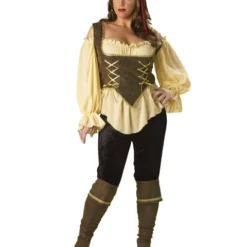 Plus Size Elite Rustic Pirate Lady Costume For Adult