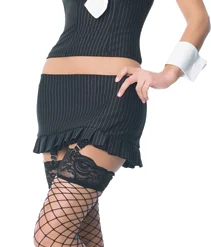 Pinstripe Bunny Gangster Sexy Adult Costume